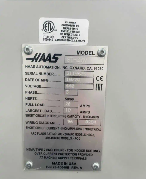 2020 HAAS ST-20Y | Lathes, CNC (3-Axis or More)