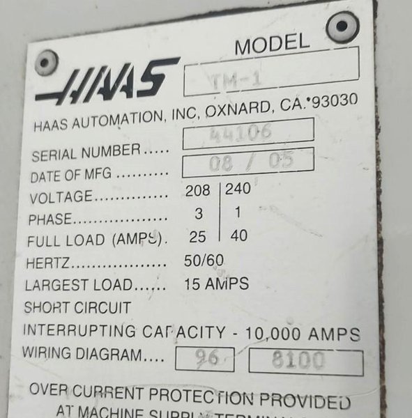 HAAS #TM1 CNC MILL