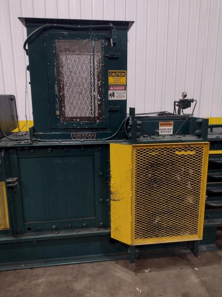 24" X 36" X 96" LONG AMERICAN MODEL #10447 HYDRAULIC HORIZONTAL BALER: YOBRO #24745