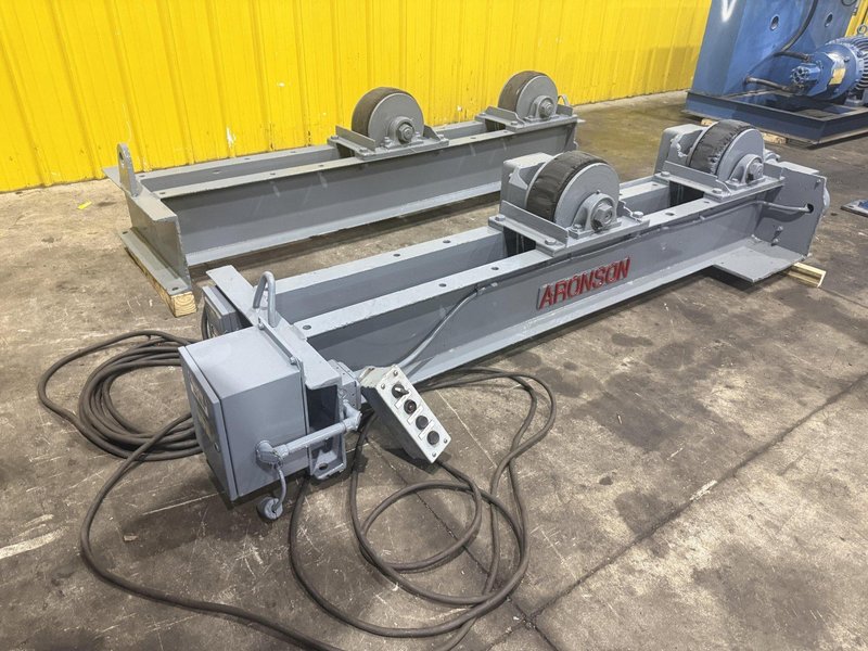 20,000 LB (10 TON) ARONSON MODEL #WRD10 POWERED TANK TURNING ROLLS, DRIVE &amp; IDLER: YOBRO #25145