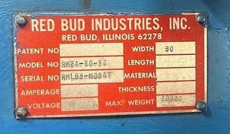 30,000# x 60&quot; Red Bud Uncoiler