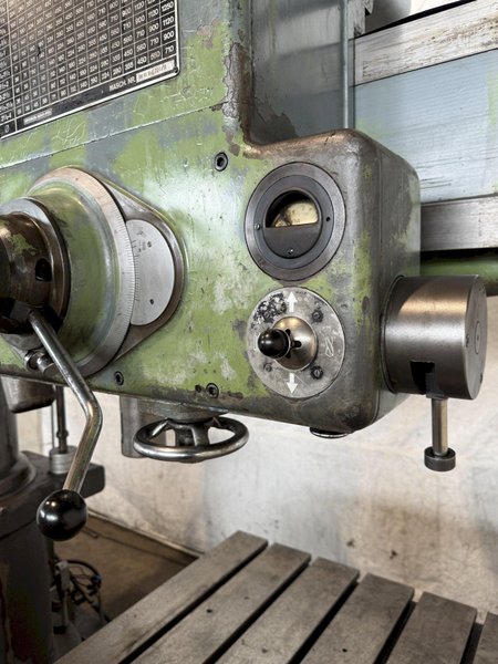 5' X 15" WEBO RADIAL ARM DRILL. STOCK # 0222126