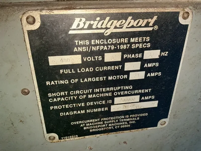Bridgeport 9” X 48” Vertical Mill