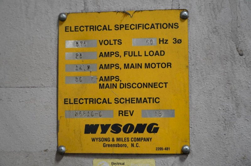 175 Ton X 12′ Wysong MTH175-144 Hydraulic Press Brake, 2002