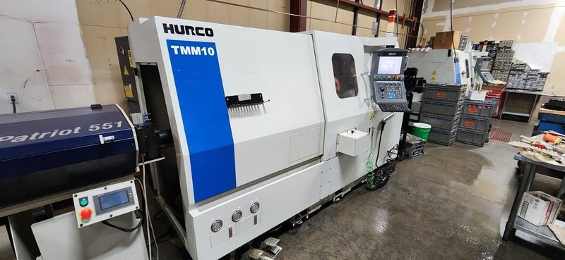 Hurco TMM10 Multi-Axis CNC Lathe, 2006 – Patriot Bar Feeder, C-Axis Live Tooling, Chip Conveyor, WinMax Control