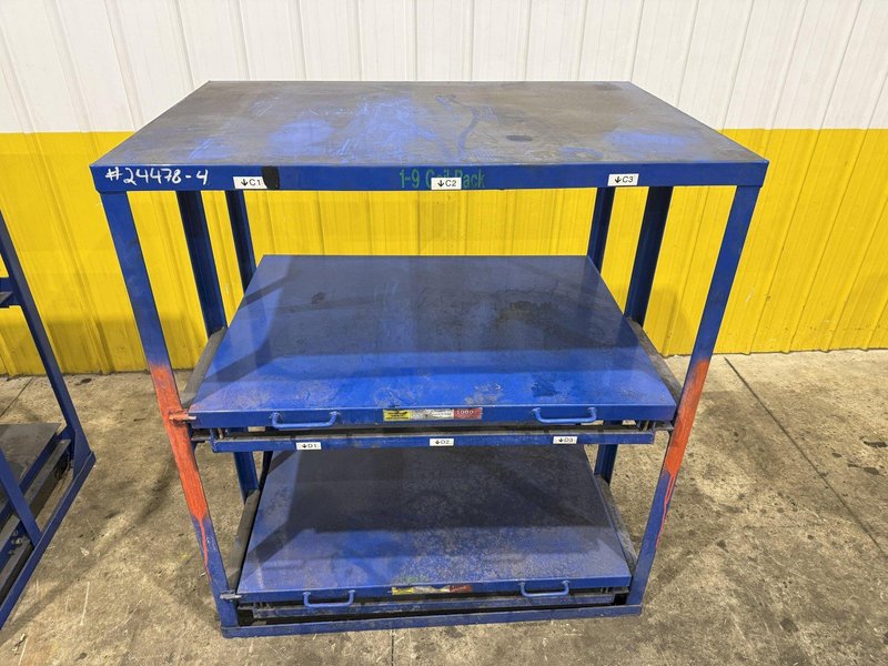 (4) 1,000 LB CAPACITY DIE RACKS W/ SLIDING SHELVES: YOBRO #24478