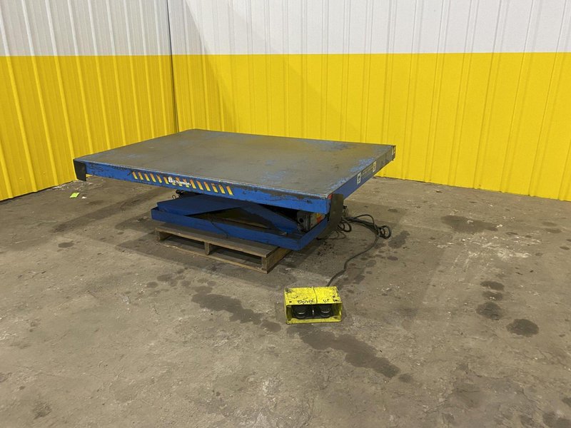 6,500 LB CAPACITY, 48&quot; X 72&quot; TABLE BISHAMON ELECTRIC/HYDRAULIC SCISSOR LIFT TABLE: STOCK #19942