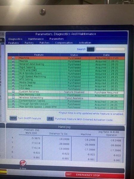 Haas UMC 750 5-Axis CNC VMC, 2018 – Probing, Thru-Spindle Coolant, 12K Spindle, High Speed Machining