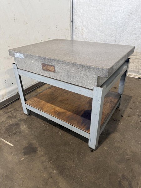 48" X 36" X 8" GRANITE SURFACE PLATE W/ STAND. STOCK # 0112626.