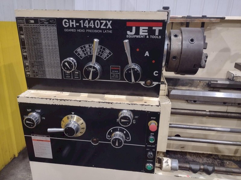 14&quot; X 40&quot; JET MODEL #GH-1440ZX GAP BED ENGINE LATHE, 3-1/8&quot; HOLE: YOBRO #24464