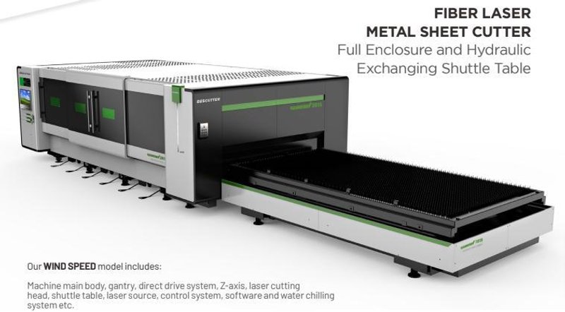 New Bescutter Windspeed 2560 Laser Cutting System (#4830)