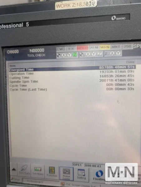 Makino F5 CNC Vertical Machining Center, 2011