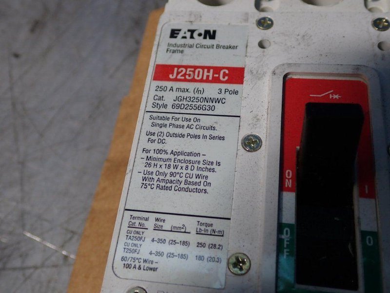 EATON 1/3HP INDUSTRIAL CIRCUIT BREAKER FRAME   -  JGH325033GC