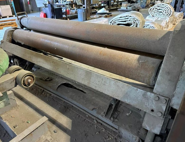8' X 1/4" BERTSCH 3-ROLL PINCH PLATE BENDING MACHINE. STOCK # 0537426