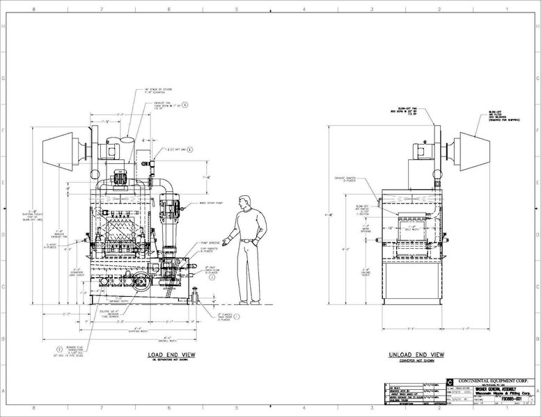 18&quot; X 15&quot; H X 4 STAGE CONTINENTAL EQUIPMENT CORP GAS HEAT STAINLESS STEEL CONVEYOR WASHER, NEW IN 2010: STOCK #21908
