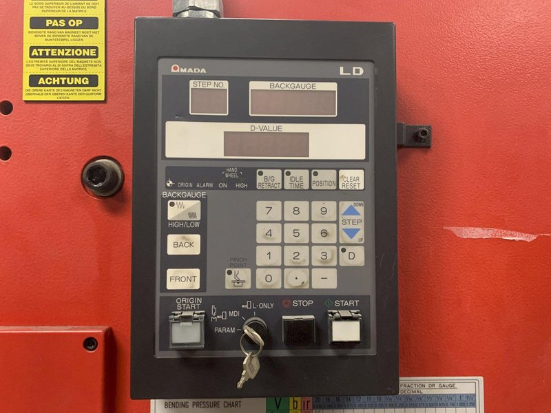 AMADA Model RG-3512 LD Upacting Hydraulic Press Brake, New 2006.