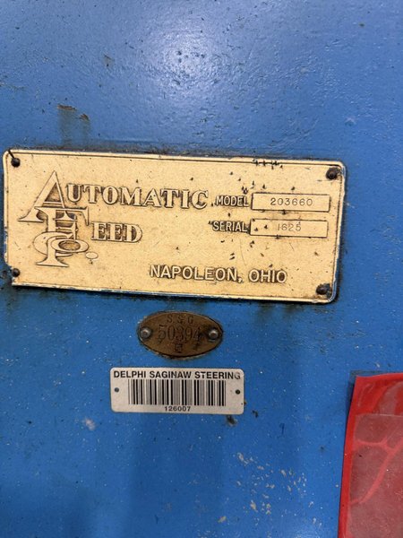 500 TON VERSON S2-500-108-60T STRAIGHT SIDE DOUBLE CRANK PRESS. STOCK # 0329626