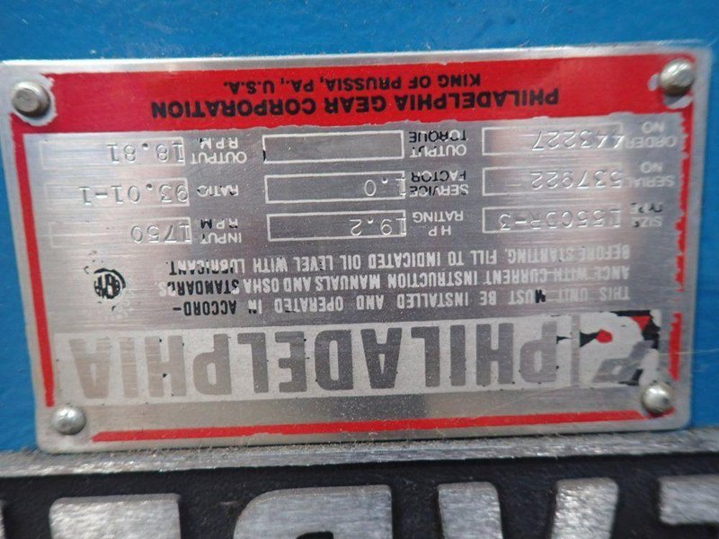 PHILADEPHIA 19.2 HP GEAR REDUCER