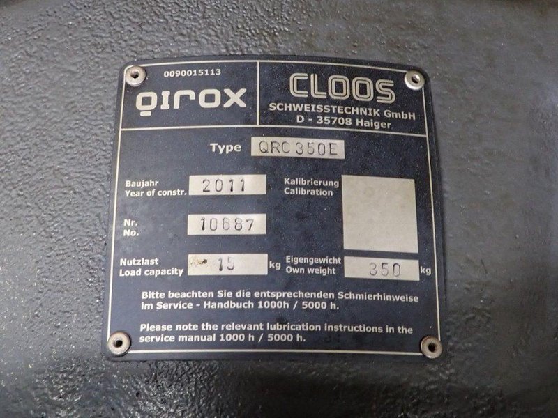 CLOOS ROBOT WELDING CELL &amp; CONTROL  -  QRC350E