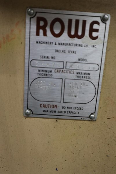 Rowe Press Feeding System. **Note - To Be Sold Only if Bliss Press System Does Not Sell**- Auction Item