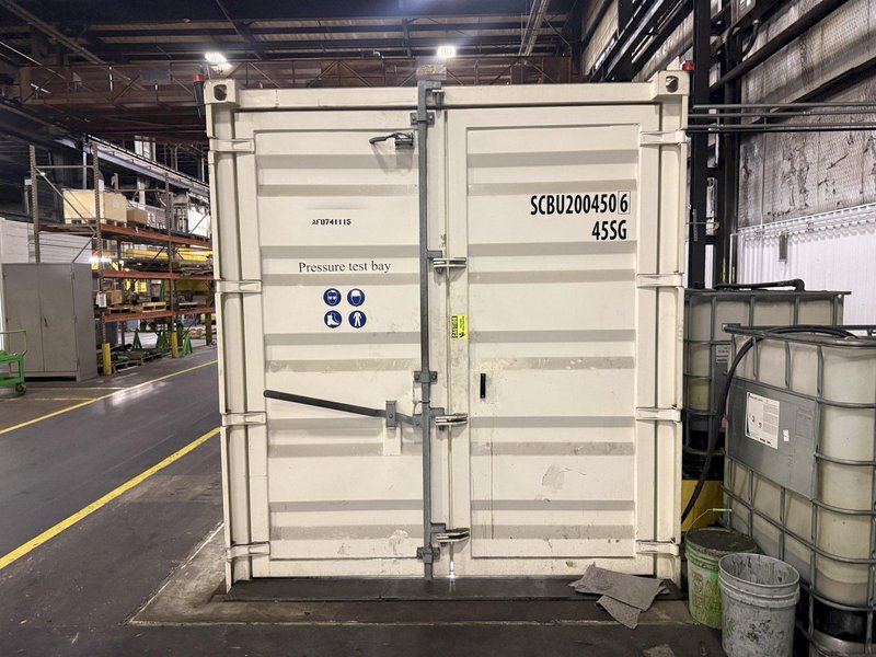 10,000 PSI x 40' RESATO CONTAINERIZED HIGH PRESSURE TEST BAY W/ 3 TON YALE HOIST SYSTEM, NEW 2015: YOBRO #25867