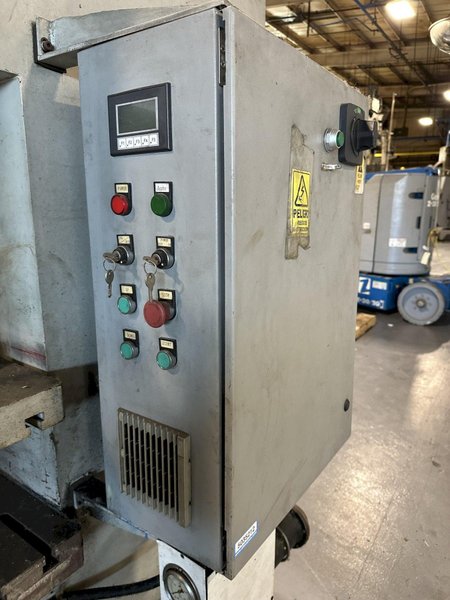 50 TON YIFANG MODEL #YC-50T HYDRAULIC C-FRAME PRESS, 15.75" STROKE: STOCK #20191