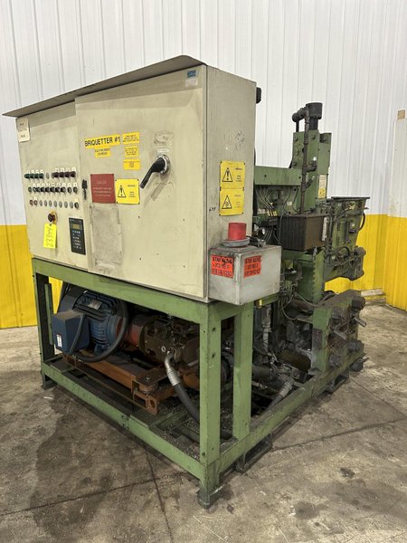 HERTWICH ENGINEERING MODEL #HE-300-30/A SWARF PUCK BRIQUETTER PRESS MACHINE: STOCK #23344