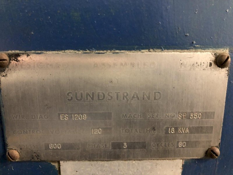 9" WIDE X 30" TABLE SUNDSTRAND VERTICAL BELT ROTARY TABLE "TIP" GRINDER: STOCK #18229