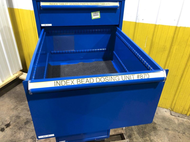 4 DRAWER EQUIPTO 22" X 28" X 59" TOOL STORAGE CABINET: STOCK #16626