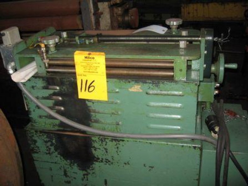GAUER No. 6H20NC 20&quot; THRU-FEED COIL STRIP EDGE DEBURRING MACHINE