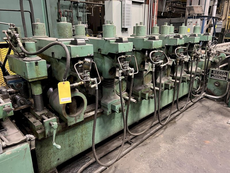 12 ROLL MEECO MODEL #12-12-TPVC (HD3) 2-PLANE SHAPE, ROD &amp; FLAT STOCK ROTARY STRAIGHTENING &amp; CHAMFER SYSTEM: STOCK #18428