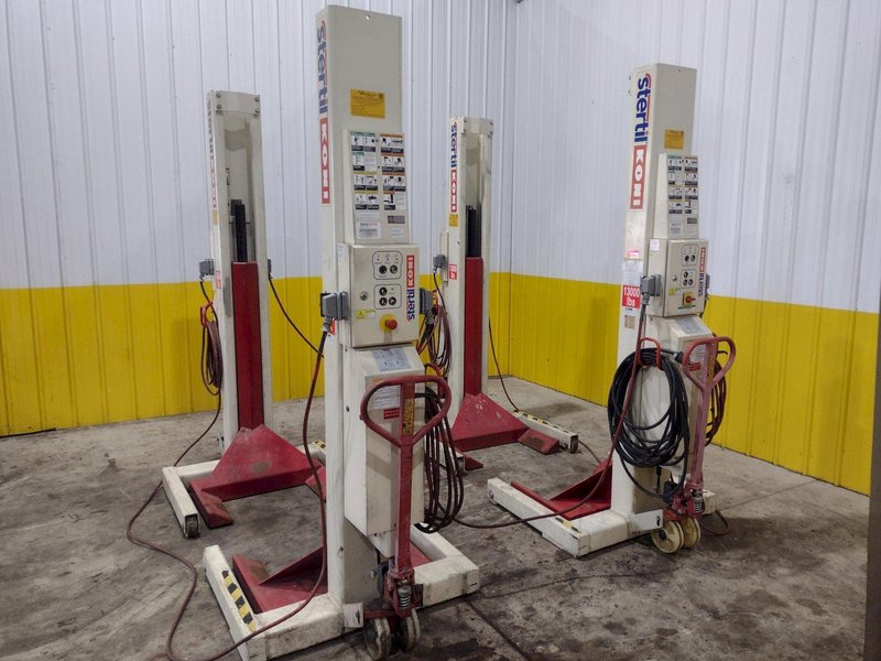(4) 13,000 LBS STERTIL-KONI MODEL ST-1060 HEAVY DUTY MOBILE COLUMN LIFT JACKS: STOCK #23063