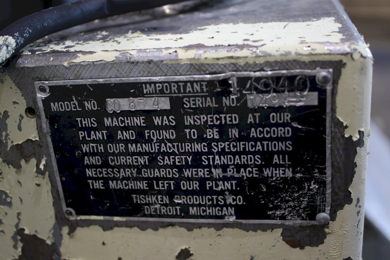 25 TON TISHKEN MODEL #C0-8-4 NOTCHING PRESS: STOCK #75072