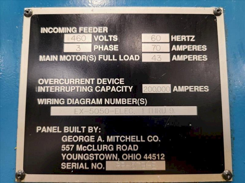 2.2" X 52" MITCHELL MONOTUBE UPPER COUNTERBORE FORMING MACHINE: STOCK #13588