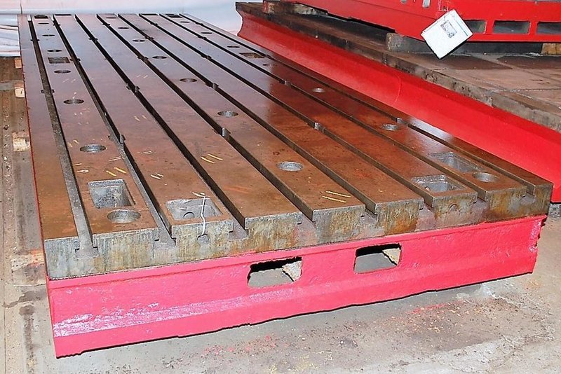 Floor Plate, T-Slotted Floor Plates 78&quot; x 236&quot; x 16.53&quot; Cast Iron