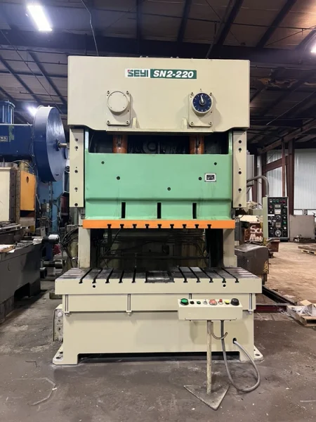 SEYI 220 TON GAP FRAME DOUBLE CRANK PRESS, STOCK# 14362T