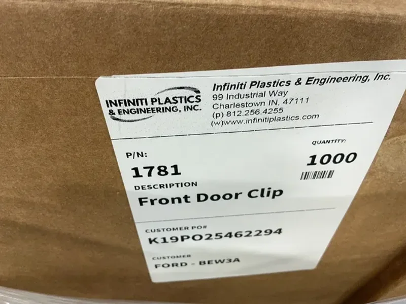 INFINITI PLASTICS &amp; ENGINEERING INC. FRONT DOOR CLIPS  -  1781