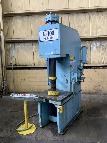 50 TON HANNIFIN HYDRAULIC C-FRAME PRESS: STOCK #81140