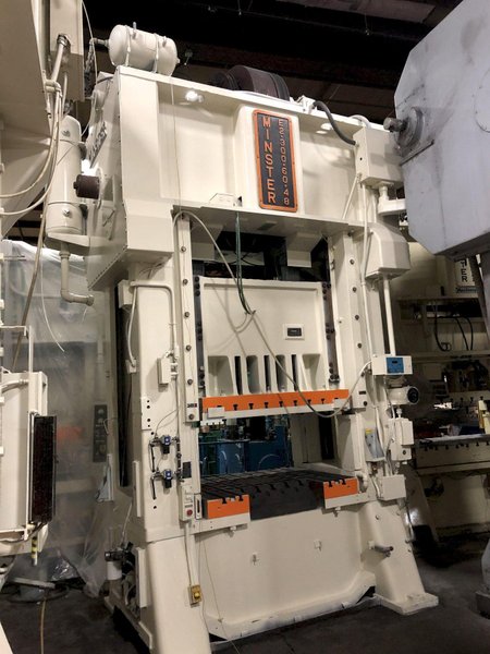 300 Ton Minster SSDC Press, Model E2-300-60-48, 12" STR, 36" SH, 6" Adj, 60" x 48" Bed, 30-60 SPM VARI