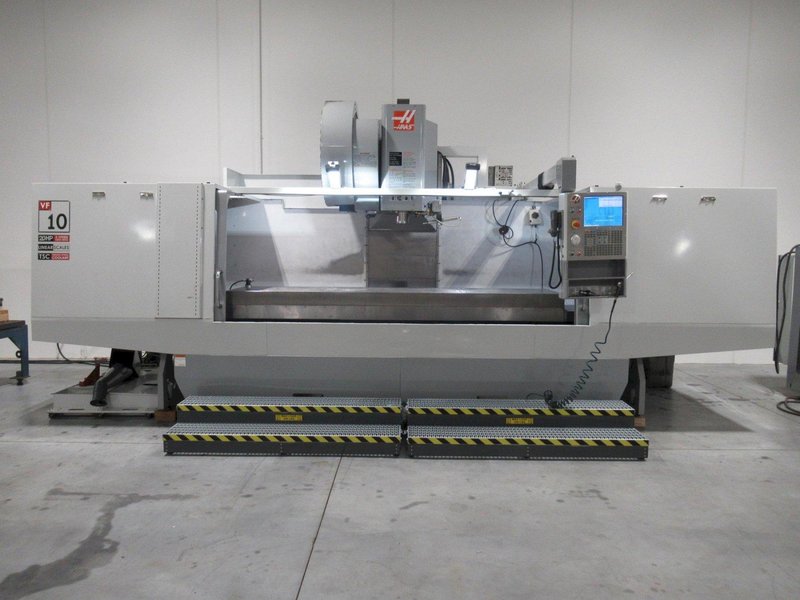 Haas VF-10B/40 CNC Vertical Machining Center, 120&quot; x 32&quot; x 30&quot;, 40 ATC, 2-Speed Gearbox, Probing, TS Coolant, Haas Maincon Control
