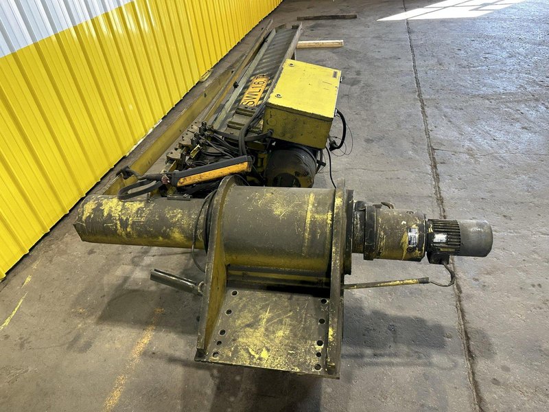 1.7 TON (3200 LBS) X 10' DEMAG WALL MOUNTED POWERED JIB CRANE &amp; CABLE HOIST: STOCK #19119