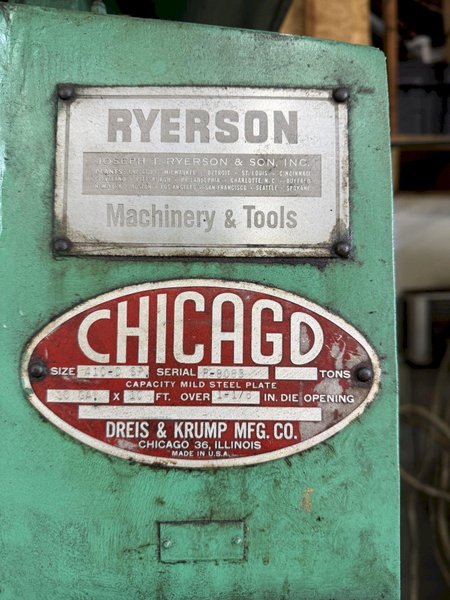 CHICAGO DREIS &amp; KRUMP 410-D Mechanical Press Brake - 10 ft Capacity