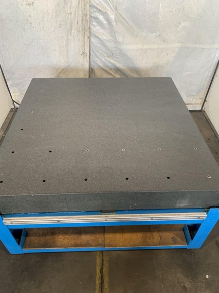60&quot; X 60&quot; X 8-1/4&quot; GRANITE SURFACE TABLE. STOCK # 1165023.