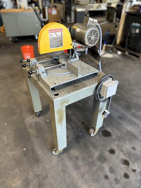 KALAMAZOO K10 Abrasive Miter Chop Saw With Baldor 115/230 Volt Single Phase 3hp Motor HD Metal Caster Wheeled Stand