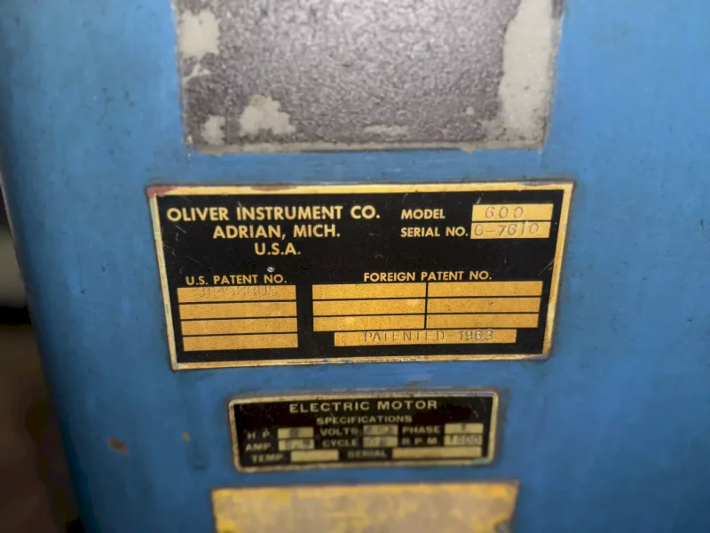 3" OLIVER MODEL #600 DRILL POINT SHARPENER GRINDER: YOBRO #25864