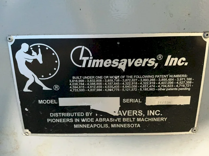 TIMESAVERS INC. 36”X50” CONVEYOR BELT WIDE BELT SANDER AND ABRASIVE FINISHER  -  137-LMPM/75