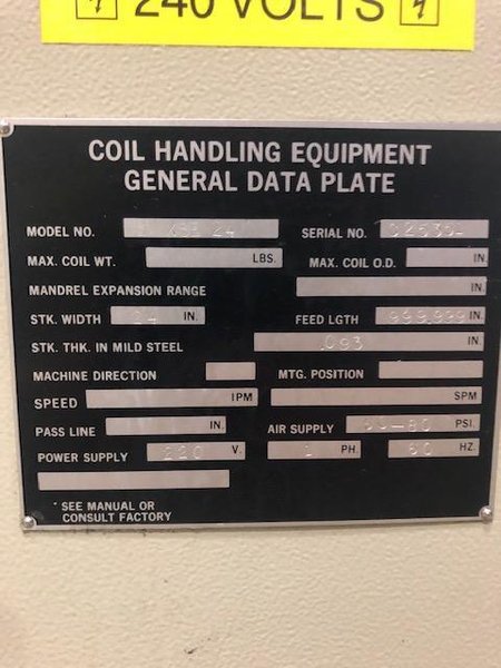 10,000Lb x 24&quot; x .067&quot; Cooper Weymouth Peterson Servo Feed Line