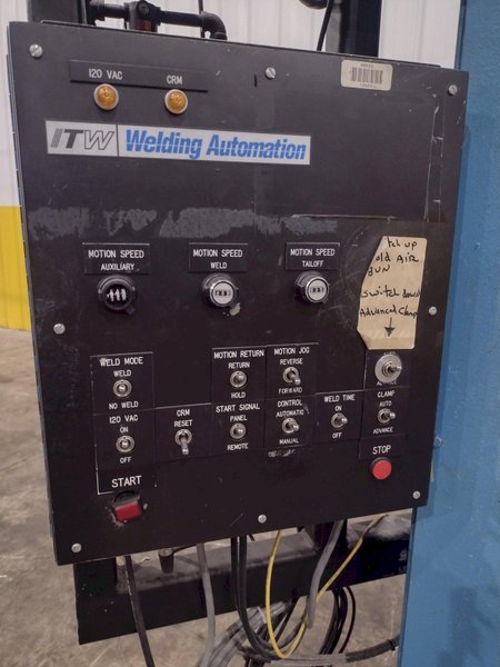 12" ITW WELDING AUTOMATION LATHE, WITH MILLER WELD CONTROLLER &amp; MILLER XMT 304 SERIES ARC WELDER: YOBRO #24402