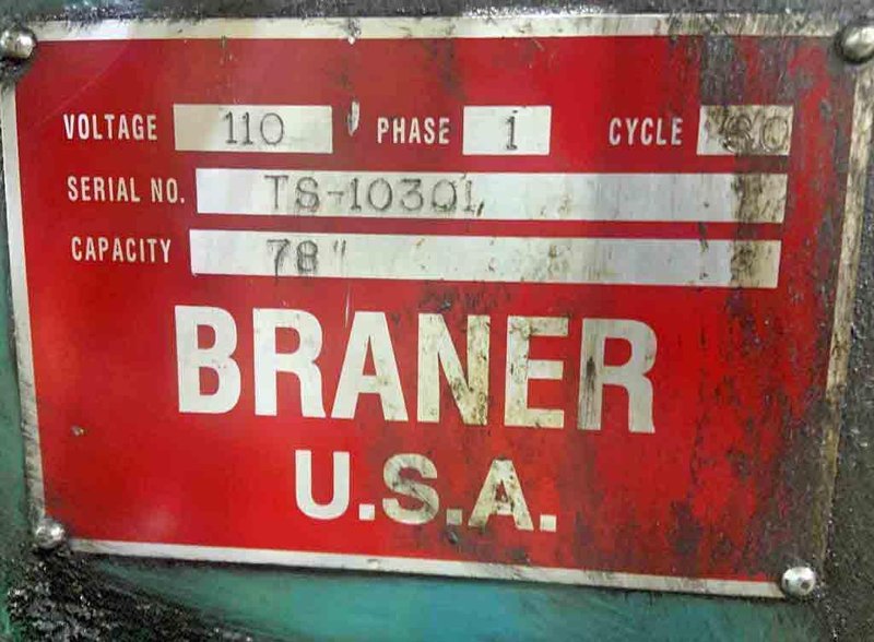 78&quot; WIDE BRANER PAD POUNTED TENSION STAND. STOCK # 0790224