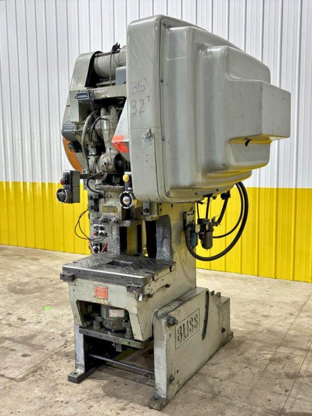 35 TON BLISS MODEL #C35 AIR CLUTCH OBI PUNCH PRESS, 3" STROKE: STOCK #21171